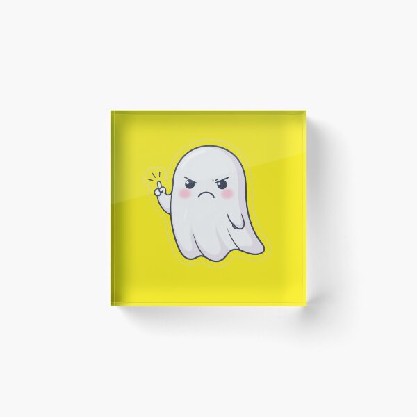 Item preview, Ghost of Disapproval - Cute Angry Sassy Ghost Wagging Finger designed and sold by zohocreations.