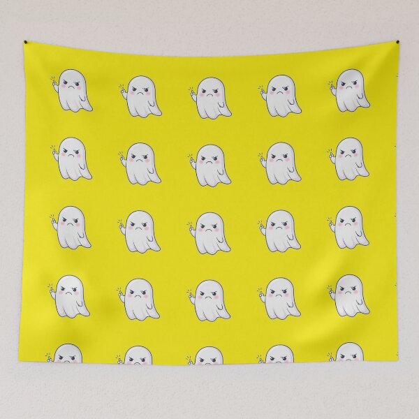 Item preview, Ghost of Disapproval - Cute Angry Sassy Ghost Wagging Finger designed and sold by zohocreations.