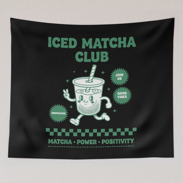 Item preview, Iced Matcha Club Matcha Power Positivity Funny designed and sold by LuminOrb.