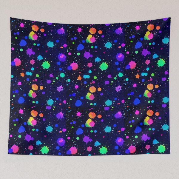 Item preview, NEON Paint Splatter Pattern designed and sold by S-M-P-A.