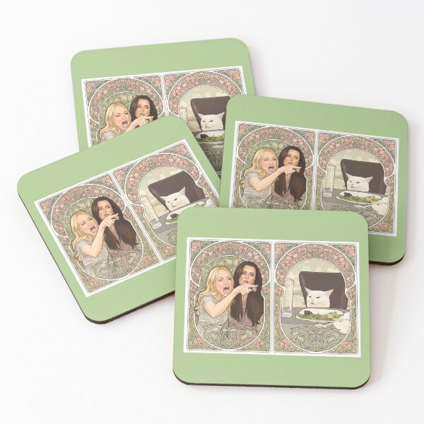 Item preview, Woman Yelling at a Cat (Art Nouveau) designed and sold by MEMERY MUSEUM.