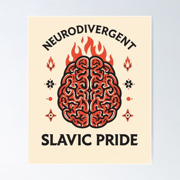 Item preview, Slavic Soul Spicy Brain | Neurodivergent Slavic Pride designed and sold by YvkafromPoland.