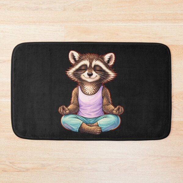 Item preview, Zen Raccoon Yoga Pose – Cute Mindfulness Animal Illustration designed and sold by ColorSplash123.