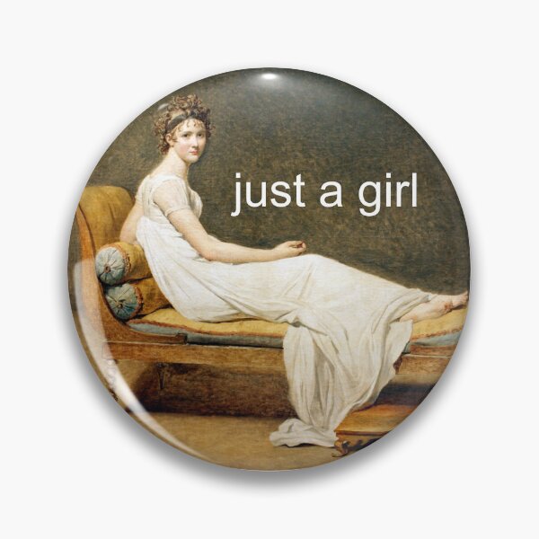 Item preview, Just a Girl (Ironic Classical Art Print) designed and sold by olijo-online.