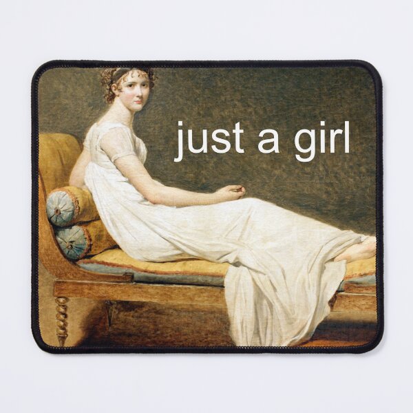 Item preview, Just a Girl (Ironic Classical Art Print) designed and sold by olijo-online.