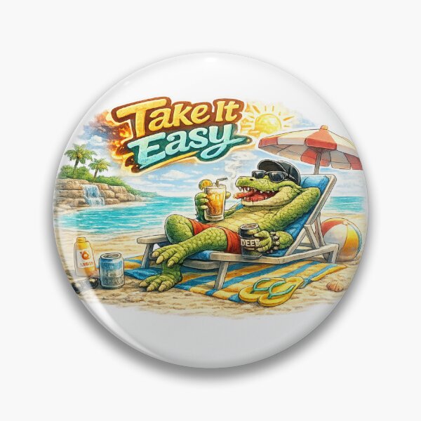 Item preview, “Take It Easy” Crocodile designed and sold by gabeszshop.