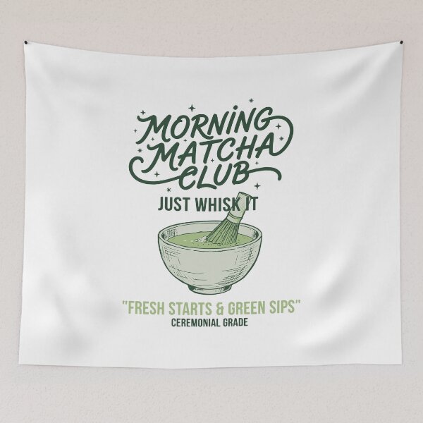 Item preview, Morning Matcha Club Just Whisk It Green Sips designed and sold by LuminOrb.