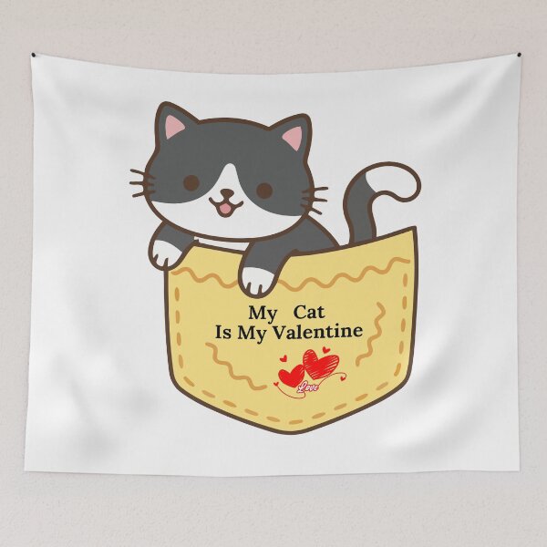 Item preview, My Cat Is My Valentine. designed and sold by Dinasshop.