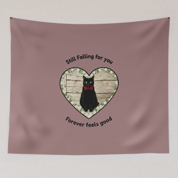Item preview, Still falling for you forever feels good cat heart  designed and sold by Rockyctees.