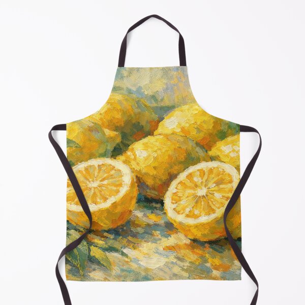 Item preview, Golden Lemons – Textured Oil Painting Style Fruit Artwork designed and sold by Velaty.