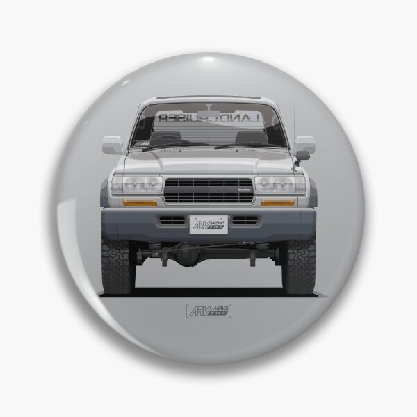 Item preview, LC 80 VX Limited Silver Gray Front – J80 Wide Classic JDM 4x4 SUV Illustration ARVwerks designed and sold by ARVwerks.
