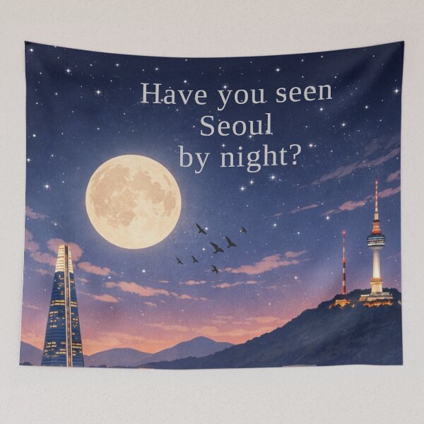 Item preview, Have You Seen Seoul by Night? – Seoul Night Cityscape Art designed and sold by mycreastyle.