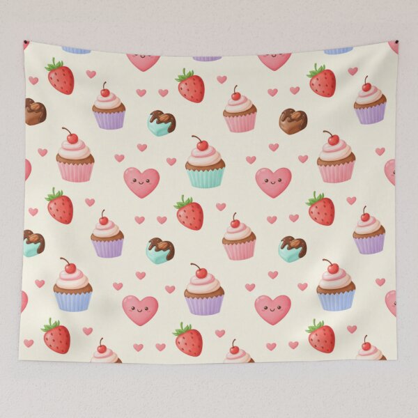 Item preview, Cute Valentine Dessert Seamless Pattern designed and sold by FashioonTrends.