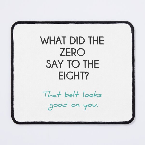 Item preview, ZERO TO EIGHT MATH PUN | Funny Math Joke Graphic | Minimalist Teacher & Student Humor Art designed and sold by SergioMiklos.