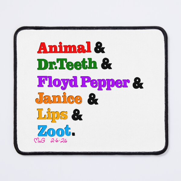 Item preview, electric mayhem members color designed and sold by RainbowBitez.