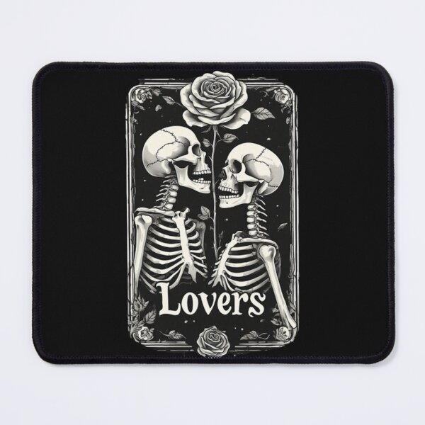 Item preview, Lovers Dual-Faced Skeleton  Dark Romance Rose Art  Gothic Black & White Design designed and sold by Ditstyle.