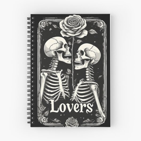 Item preview, Lovers Dual-Faced Skeleton  Dark Romance Rose Art  Gothic Black & White Design designed and sold by Ditstyle.