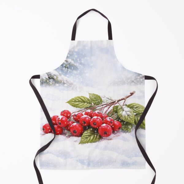 Item preview, Red Winter Berries in Snow – Peaceful Seasonal Nature Illustration designed and sold by Velaty.