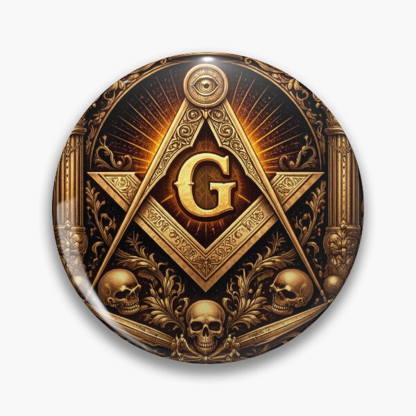 Item preview, Masonic Golden Crest Illustration designed and sold by Untamed Ink.