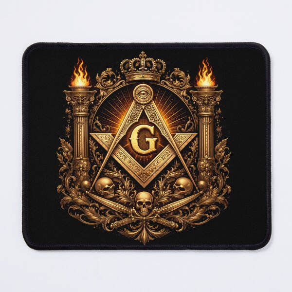 Item preview, Masonic Golden Crest Illustration designed and sold by Untamed Ink.