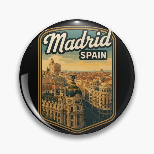 Item preview, Madrid Spain Vintage Travel designed and sold by TomFrontierArt.