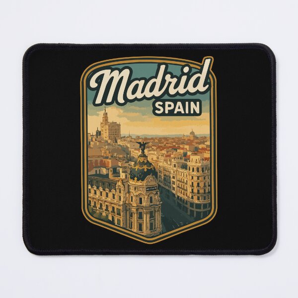 Item preview, Madrid Spain Vintage Travel designed and sold by TomFrontierArt.