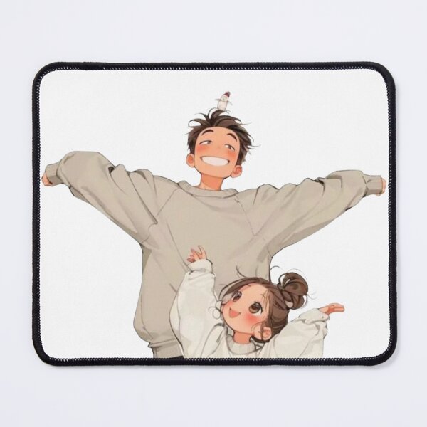 Item preview, Cute Oversized Hoodie Anime Couple - Wholesome Big Brother Little Sister Art designed and sold by GunnuDesigns.