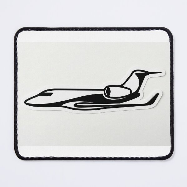Item preview, Sleek Private Jet – Minimalist Black & White Aviation Art designed and sold by Paper0pixel.