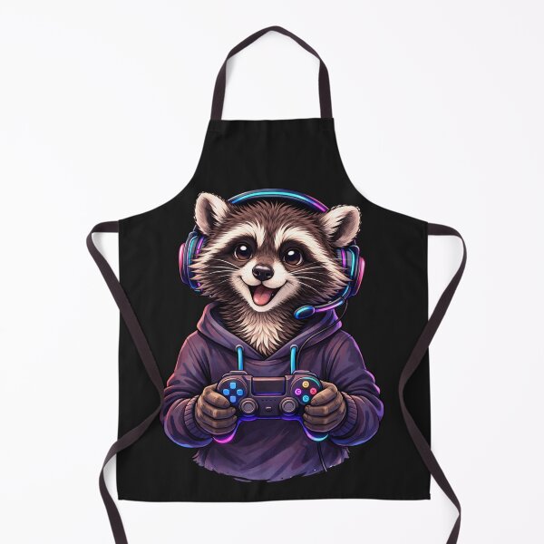 Item preview, Cute Gamer Raccoon with Controller – Gaming Lifestyle Animal Illustration designed and sold by ColorSplash123.