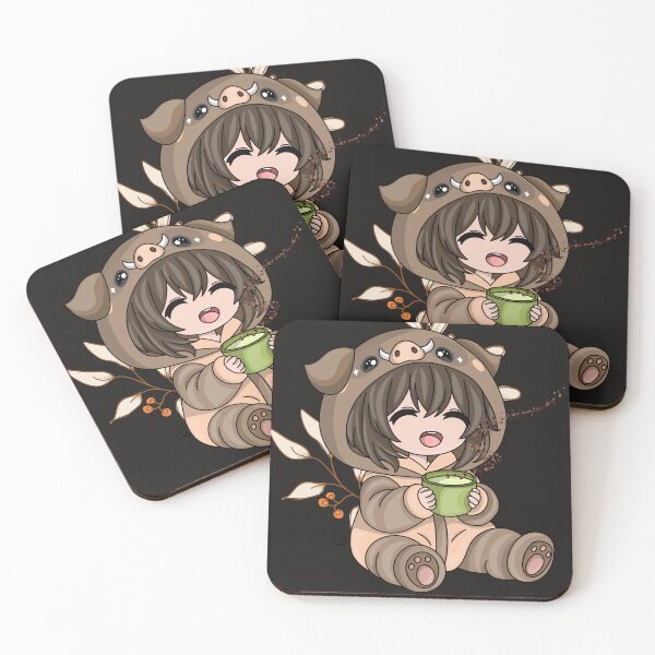 Item preview, Cute Cozy Cow Onesie Character Drinking Matcha designed and sold by RizziesDesign.