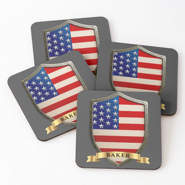 Item preview, Baker USA Surname Shield designed and sold by Highlandkings.
