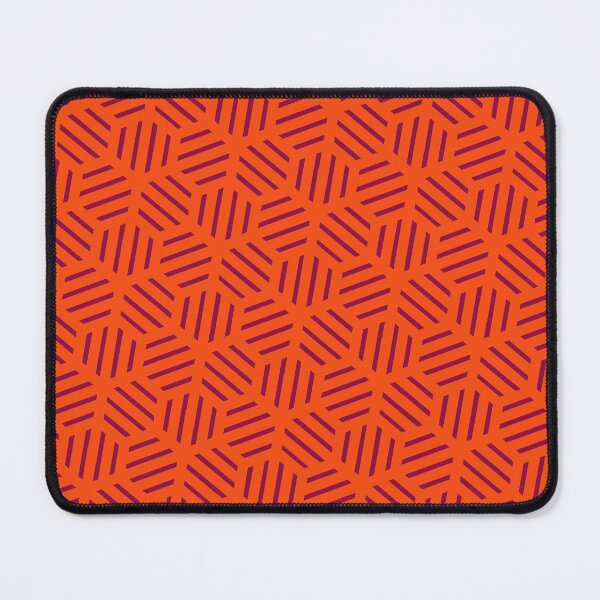 Item preview, Mid Century Orange Hexagonal Lattice - Abstract Geometric Shape Pattern  - Father'S Day Gifts designed and sold by RoyalStarsPatts.