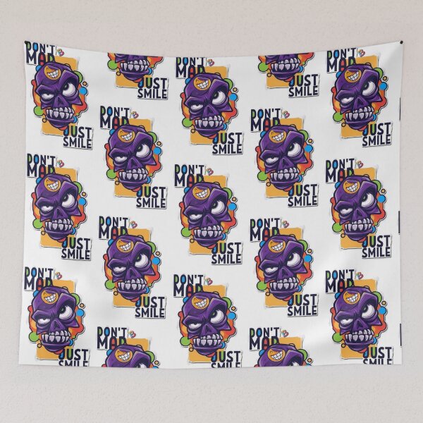 Item preview, Dont be mad just smile skull artwork designed and sold by Slickskillz11.