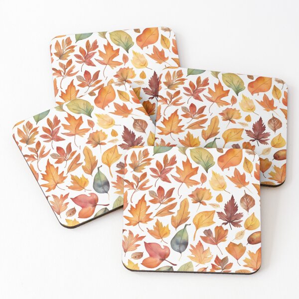 Artikelvorschau, Nahtloses Aquarellmuster mit neutralem Herbstlaub entworfen und verkauft von sana designer.