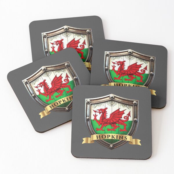 Item preview, Hopkins Wales Surname Shield designed and sold by Highlandkings.