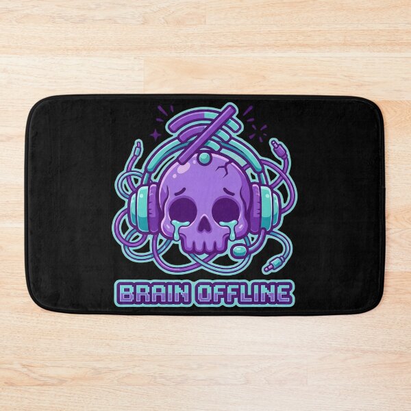 Item preview, Brain Offline Cyber Skull Headphones Funny Gamer Design Techcore Kawaii Aesthetic designed and sold by laggy-soul-0.