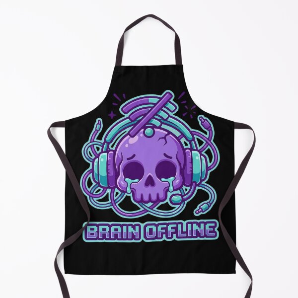 Item preview, Brain Offline Cyber Skull Headphones Funny Gamer Design Techcore Kawaii Aesthetic designed and sold by laggy-soul-0.