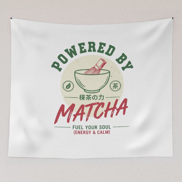 Item preview, Powered By Matcha Fuel Your Soul Energy And Calm designed and sold by LuminOrb.