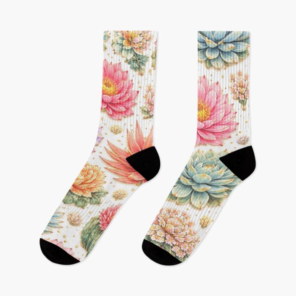 Item preview, Watercolor Succulents & Lotus Flowers – Elegant Botanical Pattern designed and sold by Velaty.