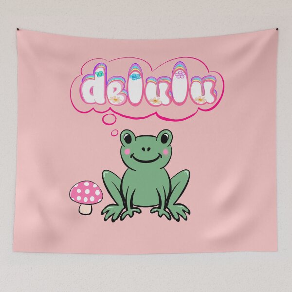 Item preview, Delulu Frog - cottage core sarcastic funny humor designed and sold by Artonmytee.