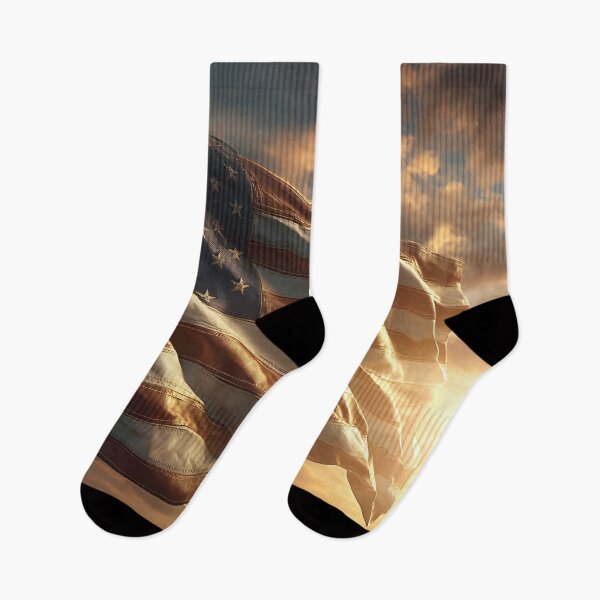 Item preview, Patriotic American flag at sunset designed and sold by dcrc.