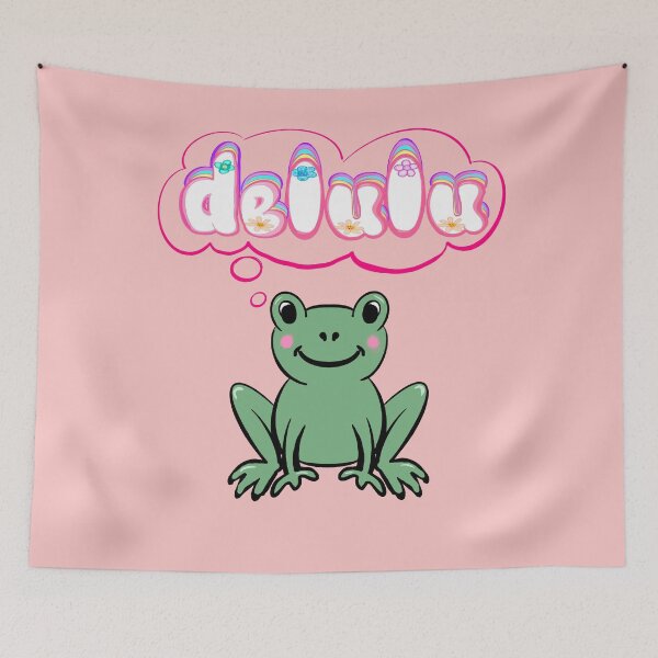 Item preview, Delulu Frog humour - cottage core sarcastic funny humor designed and sold by Artonmytee.