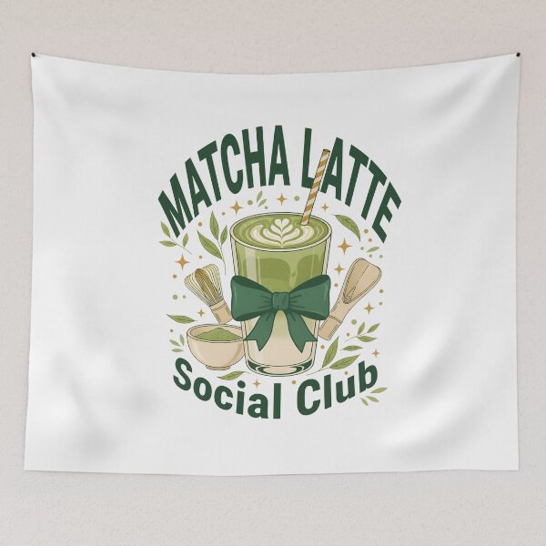 Item preview, Matcha Latte Social Club Green Tea Matcha Lover designed and sold by LuminOrb.