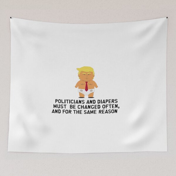 Item preview, Donald Trump, Diapers, parody, funnyfits70, Humor, Funny, retro, vintages, funny quotes, animal humor, designed and sold by FunnyFits70.