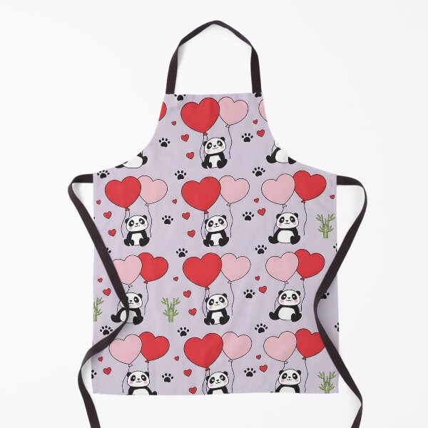 Item preview, Panda and Heart Balloons – Cute Romantic Panda Illustration designed and sold by SimoCompany.