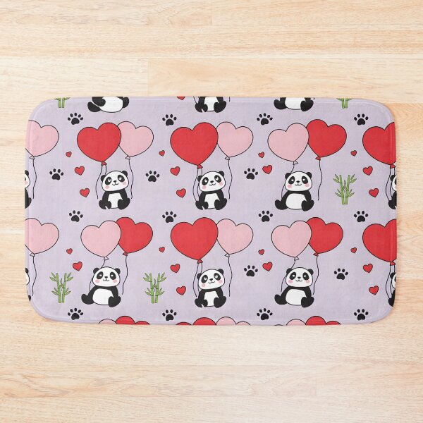 Item preview, Panda and Heart Balloons – Cute Romantic Panda Illustration designed and sold by SimoCompany.