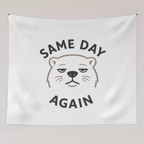 Item preview, Same Day Again – Minimal Groundhog Humor designed and sold by Creative.Shop.