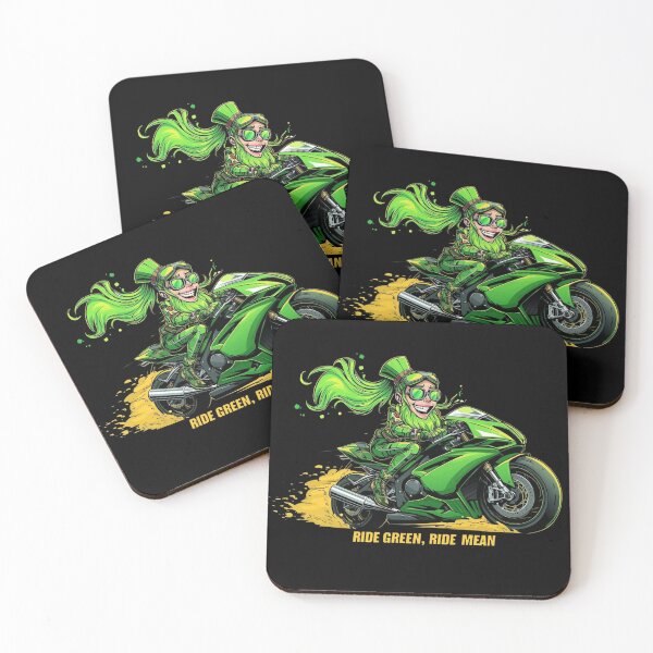 Item preview, Irish Luck Motorcycle Art for St. Patrick’s Day | Bold Biker Shirt designed and sold by YourTrendyTees.