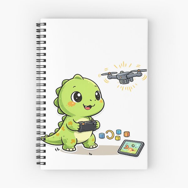 Item preview, Cute Baby Dinosaur Drone Gamer Cartoon  Kawaii Dino Tech Gaming Illustration designed and sold by MeeraArts&Crafts.