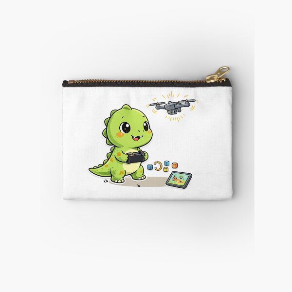 Item preview, Cute Baby Dinosaur Drone Gamer Cartoon  Kawaii Dino Tech Gaming Illustration designed and sold by MeeraArts&Crafts.